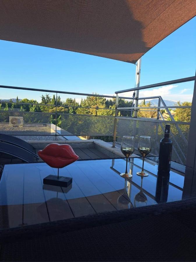 L'Aurore Suite De Charme, Clim Jacuzzi, Sauna, Piscine Chauffee Cuisine... Carpentras Eksteriør billede